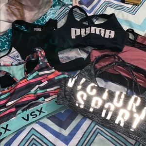 Victoria secret/pink and puma sport bras